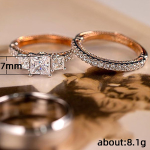 Ring Set for Women Sparkling Stone Fashion Finger Jewelry Daily Wear - Product Image 5