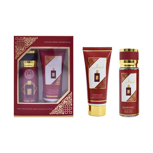 Set Hadiah Parfum Mewah Dubai 2 Pcs Populer untuk Wanita, Aroma Citrus Musk Oud Tahan Lama, EDP Lotion, Set Parfum Grosir - Product Image 3
