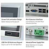 Monitor de pantalla táctil de PC Industrial sin ventilador impermeable duradero de alto rendimiento escáner de código de barras accesorio de computadora Industrial
