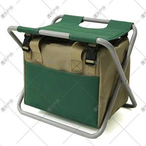Tabouret de jardin pliant avec rangement pour outils, chaise d'extérieur polyvalente en tissu Oxford 600D avec cadre en fer pour le jardinage et la pêche - Product Image 5