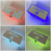 Logo personnalisé Bar LED acrylique boîte à vin vin alimentaire LED veines de glace affichage miroir boîte à vin boîte de nuit LED présentateur de bouteilles