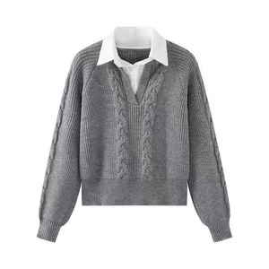 Maglione da <span class=keywords><strong>Donna</strong></span> Primaverile e Autunnale, Design Casual e Retrò, Lavorato a Maglia, Alla Moda e Confortevole - Product Image 6