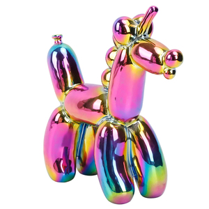 Redeco Nouveau Design Créatif Couleur <span class=keywords><strong>Ballon</strong></span> Chien <span class=keywords><strong>Licorne</strong></span> Statue Mignon <span class=keywords><strong>Licorne</strong></span> Cadeau En Céramique <span class=keywords><strong>Licorne</strong></span> Ornement Pour La Décoration De La Maison - Product Image 3