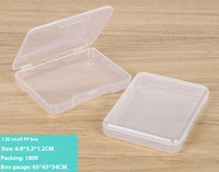 Boîte de rangement en plastique PP blanc directement de l'usine, petite, rectangulaire, transparente, promotion en supermarché, stockage d'épicerie, recyclable