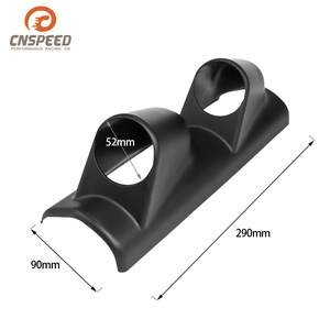CNSPEED 52mm Dash <b>Frame</b> Black <b>Plastic</b> Dual-Hole Mount For Instrument Gauge Installation - Product Image 4