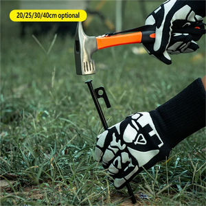 4 stuks/8 inch tentnagels voor buiten, zware stalen tentpinnen voor kamperen, luifel, markies, campingveld - Product Image 2