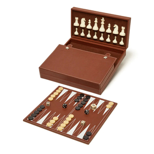 2 in 1 Leather Travel Backgammon <strong>Set</strong> <strong>Chess</strong> <strong>Games</strong> Classic Entertainment Backgammon <strong>Set</strong> for Adults Board <strong>Game</strong> - Product Image 4