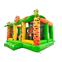 Maison gonflable de rebond de ville d'amusement et château plein d'entrain inspiré par parc d'attractions combiné de toboggan aquatique pour le jeu extérieur