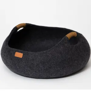 Hot Sale Pet Acessórios Simples Cat House Pet Bed Lavável Dog Bed Felt Basket para Cat