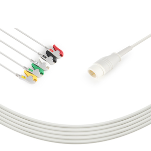 Perlengkapan Medis yang Kompatibel dengan Philllippsss M4735A Direct Connect 5 Leads Clip Heartstart IEC ECG Cable untuk Penggunaan di Rumah Sakit. - Product Image 2