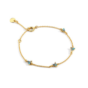 Bracelet unisexe élégant de style bohème avec breloque en forme de flocon de neige et zircon, plaqué or 14 carats, idéal pour un anniversaire - Product Image 5
