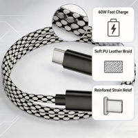 Cable USB Tipo-C Togudu CC-155 2.0, 480 Mbps, 60 W, Transferencia de Datos, 1 m/1.8 m/3 m, Nylon Luminoso que Brilla en la Oscuridad para Teléfono Móvil