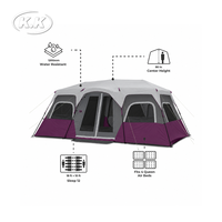 Tente familiale Kawagebo Kamp (KK) à montage instantané et facile pour le camping, grande tente cabane imperméable pour 12 personnes, OEM ODM en gros