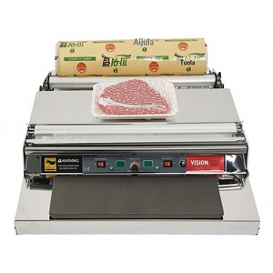 18-inch/450mm Manual <strong>Cling</strong> <strong>Film</strong> Food Packaging Trays Sealer &amp; Stretch <strong>Film</strong> Wrapping Machine with Large Tray <strong>Dispenser</strong> - Product Image 4