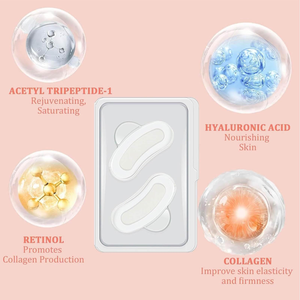 Patchs oculaires micro-aiguilles à l'acide hyaluronique anti-rides, pour ridules, poches sous les yeux et rides du front - Product Image 2