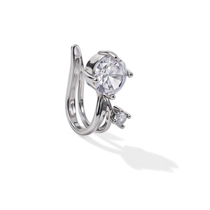 Dinle Zircon Ear <b>Cuffs</b> For Women Non Pierced Geometric Design Party Jewelry - Product Image 3