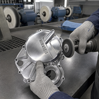 Service de finition de surface métallique sur mesure, polissage de l'aluminium, anodisation, couvercle de moteur de moto, pièces CNC en petites séries OEM ODM