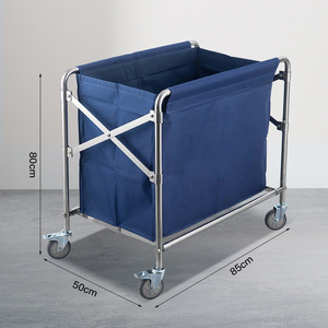 Тележка для уборки больничного белья из нержавеющей стали - Product Image 3