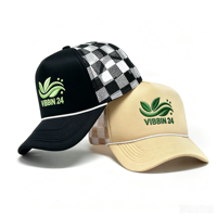 Gorra Trucker de Malla Premium con Espuma y Cuerda, Diseño a Cuadros Rojos, Gorra Deportiva Casual para Exteriores, ¡Gran Oferta!