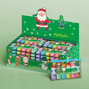 Vente en gros 6 <span class=keywords><strong>mini</strong></span> stylo surligneur <span class=keywords><strong>pastel</strong></span> néon personnalisé multicolore avec emballage de jeu de pointe pinceau plat logo mignon - Product Image 3