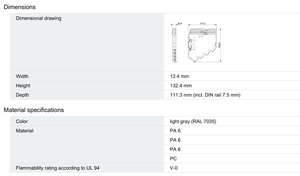 Module de protection contre les surcharges et les courts-circuits Phoenix-Contact E1, article 1115663, courant réglable 12A-20A, pour l'automatisation médicale - Product Image 3