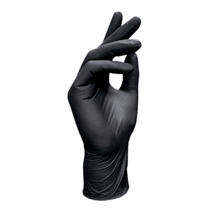Guantes desechables de nitrilo negros, gruesos, duraderos, resistentes al aceite, de calidad alimentaria, para uso en la cocina - Product Image 1
