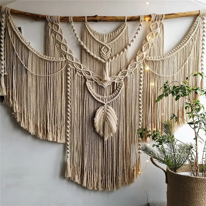 Faux Headboard, Macrame Wall Hanging, Home Decor Tapestry, Bohemian Wall Art, Be