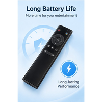 Télécommande vocale haute performance avec garantie de 12 mois, 12 touches, noire, recherche vocale, clavier universel en silicone, apprentissage intelligent
