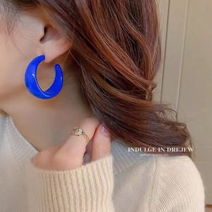 Nuevo círculo en forma de C Aro de sentido de gama alta Elegante Otoño Invierno Internet Celebrity Pendientes Ins Ear Jewelry - Product Image 2