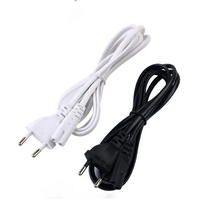Cables de Alimentación de Alta Calidad de EE. UU. de 2 Pines Pug a IEC C7 para Electrodomésticos, Cables de Extensión con Conector Macho de CA, 3 m/1,5 m/1,8 m, 2 Puertos USB A