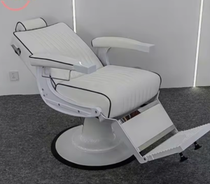 Fauteuil de Barbier en Cuir Style Vintage Moderne pour Salon de Coiffure et Usage Domestique, Mobilier de Salon de Beauté avec Fonction Hydraulique Inclinable - Product Image 5