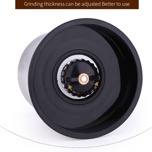 Commercio all'ingrosso macinapepe in bianco e nero bottiglia di macinazione manuale piccola bottiglia di condimento bottiglia di condimento di sale marino di vetro - Product Image 5