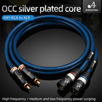 Câble audio stéréo HIFI double RCA mâle, double XLR mâle-femelle, PVC, pour moniteur, ordinateur, caméra, haut-parleur, microphone, amplificateur de puissance, mixeur