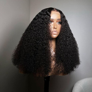 Perruques en cheveux humains bouclés birmans, <span class=keywords><strong>boucles</strong></span> Pixie, perruque frontale en dentelle transparente 250% pour femmes, perruques complètes en dentelle bouclées birmans - Product Image 2
