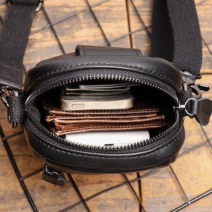 Riñonera de Cuero Vintage Personalizada con Logotipo OEM de Fábrica, Bolso Bandolera Retro para Hombre, Bolsa de Cinturón al por Mayor como Regalo Promocional - Product Image 6