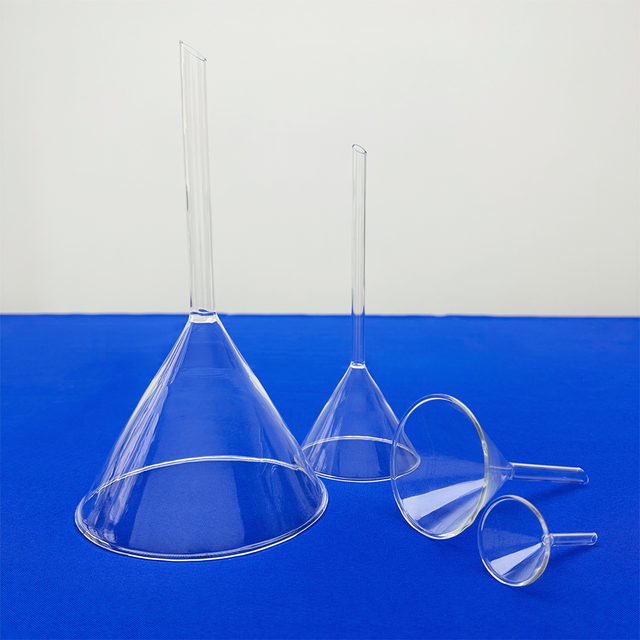 GLS-K Lab Borosilicate Glass Funnel Constant Pressure Short and Long Stem Fragrance Tester Quartz Product Chemical Experiment