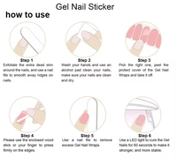 Autocollants d'ongles en gel UV semi-durcis longue durée, très populaires / Wraps d'ongles en gel à presser / Tiktok NG200041/NG200042