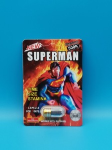 Capsule unique Superman Premium 500K, formule douce avec Guarana et Vitamine C, pour stimuler l'énergie et la vitalité quotidiennes des hommes - Product Image 1