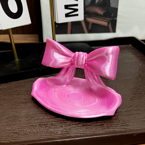 Petite boîte de présentation de bijoux en forme de nœud imprimée en 3D, joli porte-bijoux, taille et couleur personnalisables pour bagues et boucles d'oreilles, vente en gros - Product Image 5