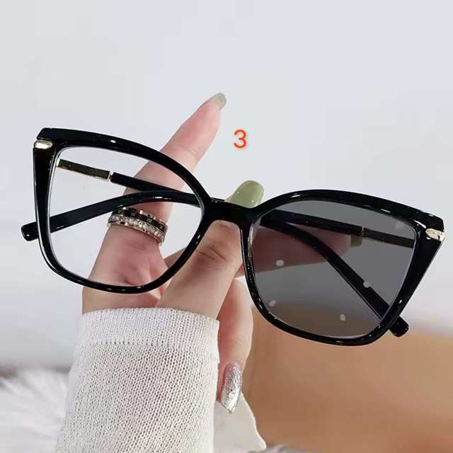 2026 New Color-Changing Glasses European and American Style Non-Prescription Retro Color-Changing Anti-Blue Light Glasses Unisex