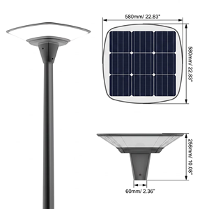 Lampe solaire à LED 45W pour poteau, 5000LM, haute luminosité, tout-en-un, pour éclairage de jardin et de chemin - Product Image 6