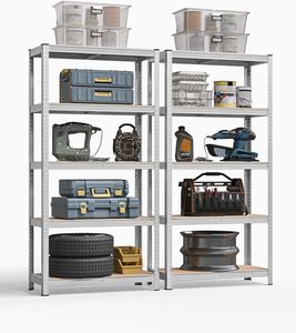 5-Tier <strong>Heavy</strong> <strong>Duty</strong> <strong>Metal</strong> <strong>Shelving</strong> Adjustable Garage Storage Utility Rack Shelf Warehouse Kitchen <strong>Heavy</strong> <strong>Duty</strong> <strong>Metal</strong> <strong>Shelving</strong> - Product Image 2