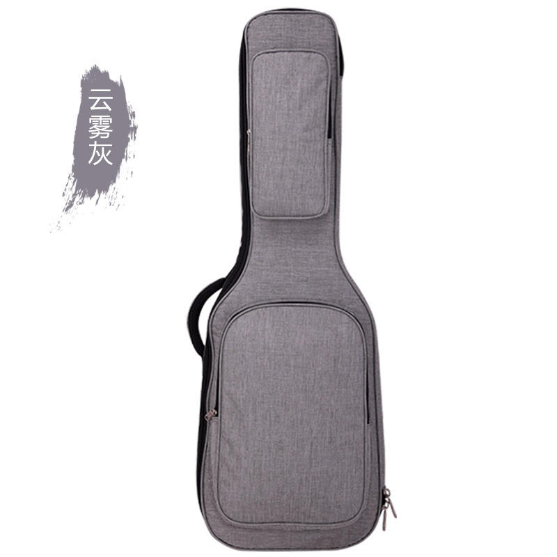 กระเป๋ากีตาร์ไฟฟ้าบุผ้ากำมะหยี่สีเทาเมฆ