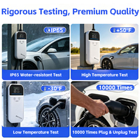 Cargador para Vehículos Eléctricos con Pantalla LCD de 3.5/7kW, Tipo 2, GBT, Tipo 1, Wifi, Control por Aplicación, 16A 32A, Corriente Ajustable, Control de Temperatura
