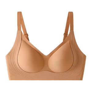 Sujetador inalámbrico push-up de ajuste cómodo, copa fija premium 3/4, para bustos pequeños, tejido sin costuras con patrón sólido. Directo de fábrica. - Product Image 1