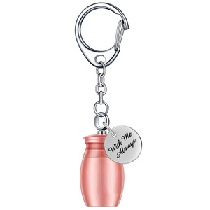 LLavero de jarra de cremación para cenizas de mascotas, colgante de urna conmemorativa para amados, joyería de regalo, etiquetas redondas - Product Image 5