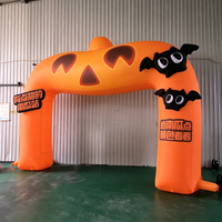 Arche Gonflable Carrée Personnalisée Citrouille d'Halloween Thème Horreur Tissu Oxford Résistant à l'Eau Durable Publicité Fête Extérieure