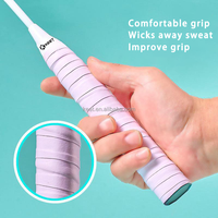 KEET AF75D Bande de grip de badminton en PU multicolore, adhérence douce, prise sèche, amortissement, antidérapante, durable, légère