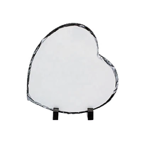 SH-60 forme de coeur 20*20 cm tailles ébauches de sublimation ardoise de roche cadre Photo personnalisé ardoises de sublimation pour transfert de chaleur