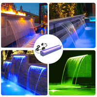 Cascade d'eau LED en PVC/Acrylique colorée pour piscine, OEM/ODM, vente chaude